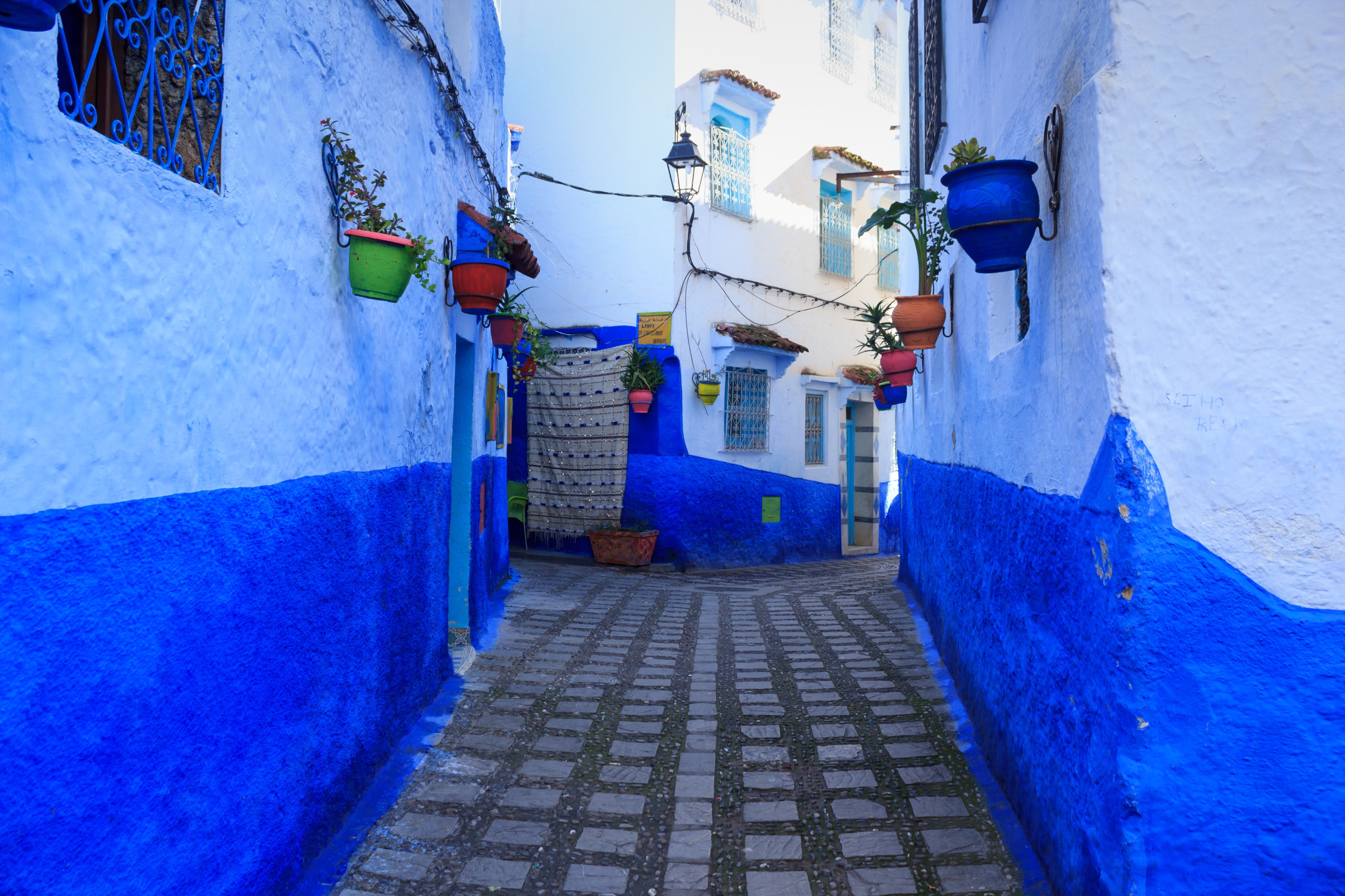 The blue city in Morocco.