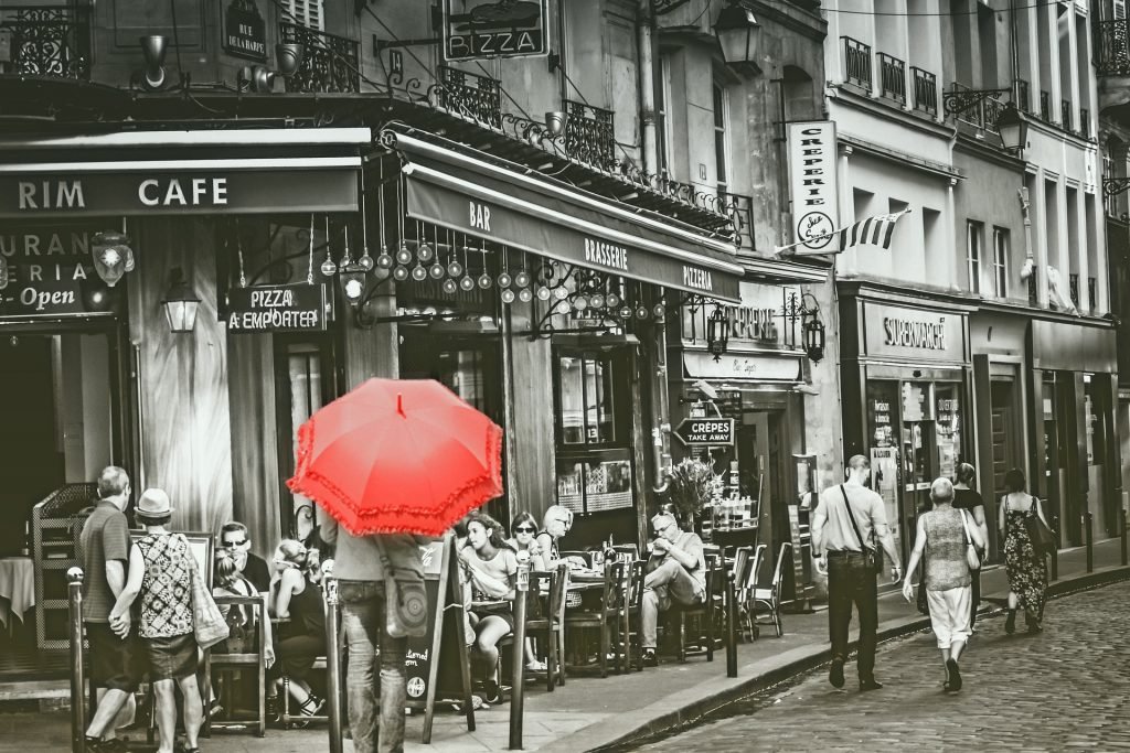 Coffee shop scenes in Paris