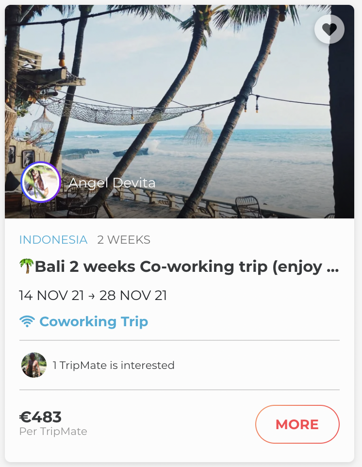 Bali 2 weeks Co-working trip 