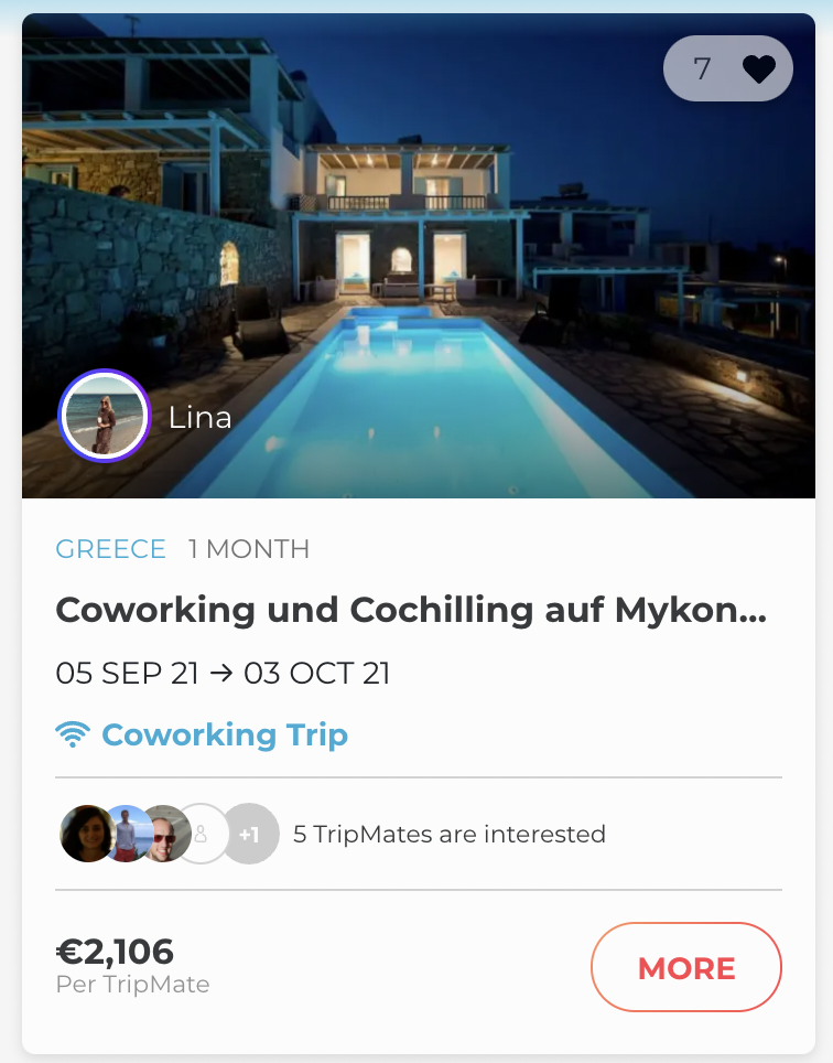 Join TripLeader Lina on her CoWorking Trip to Mykonos. 