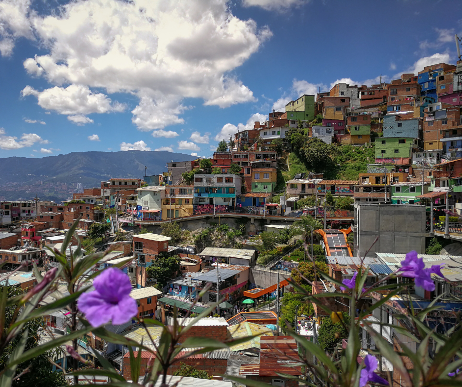 Bunte Häuser in der Comuna 13