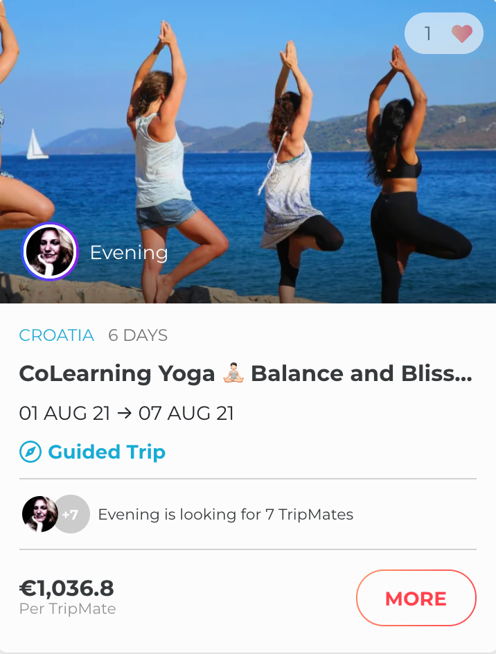 Colearning trip in Croatia doing yoga.