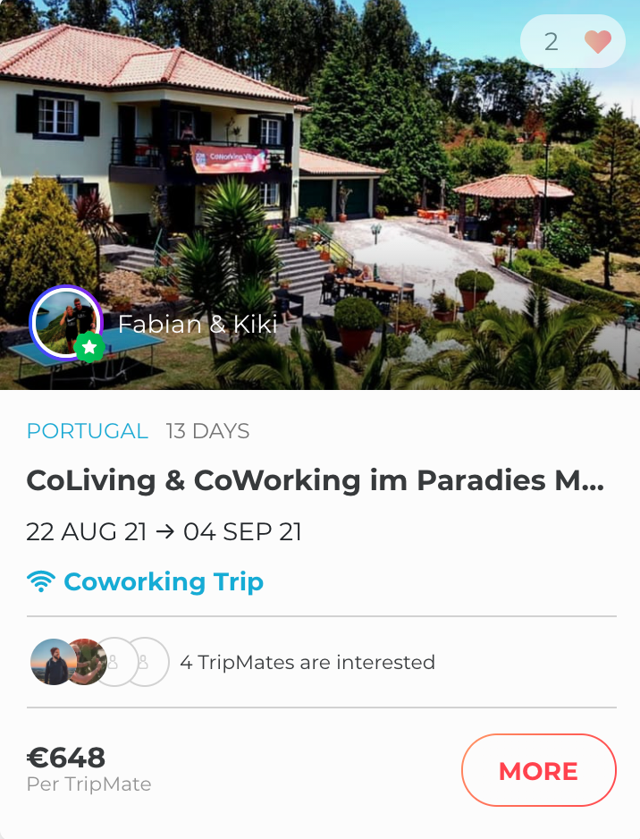 Coliving and coworking in Madeira, Portugal.