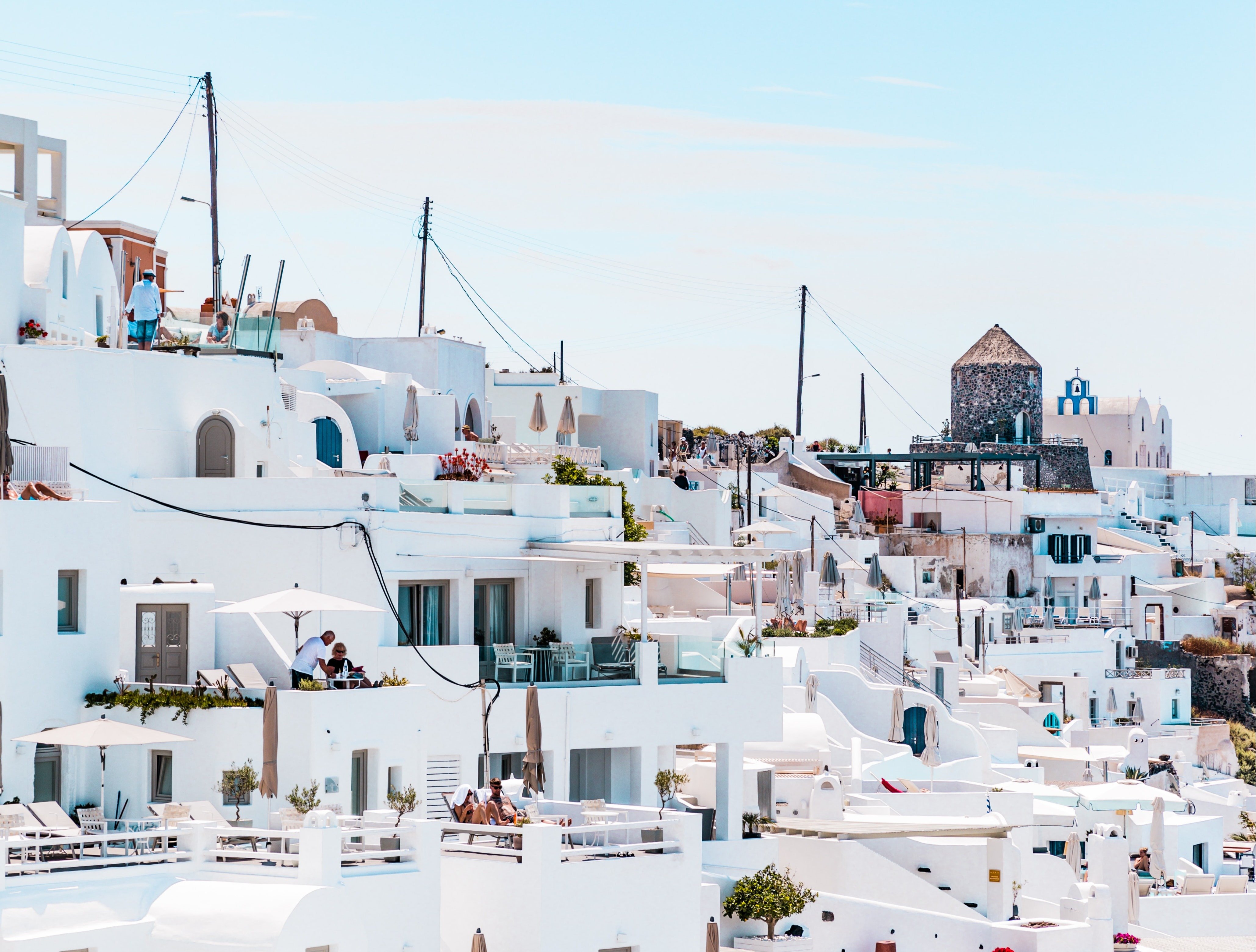 Greece covered in white buildings.