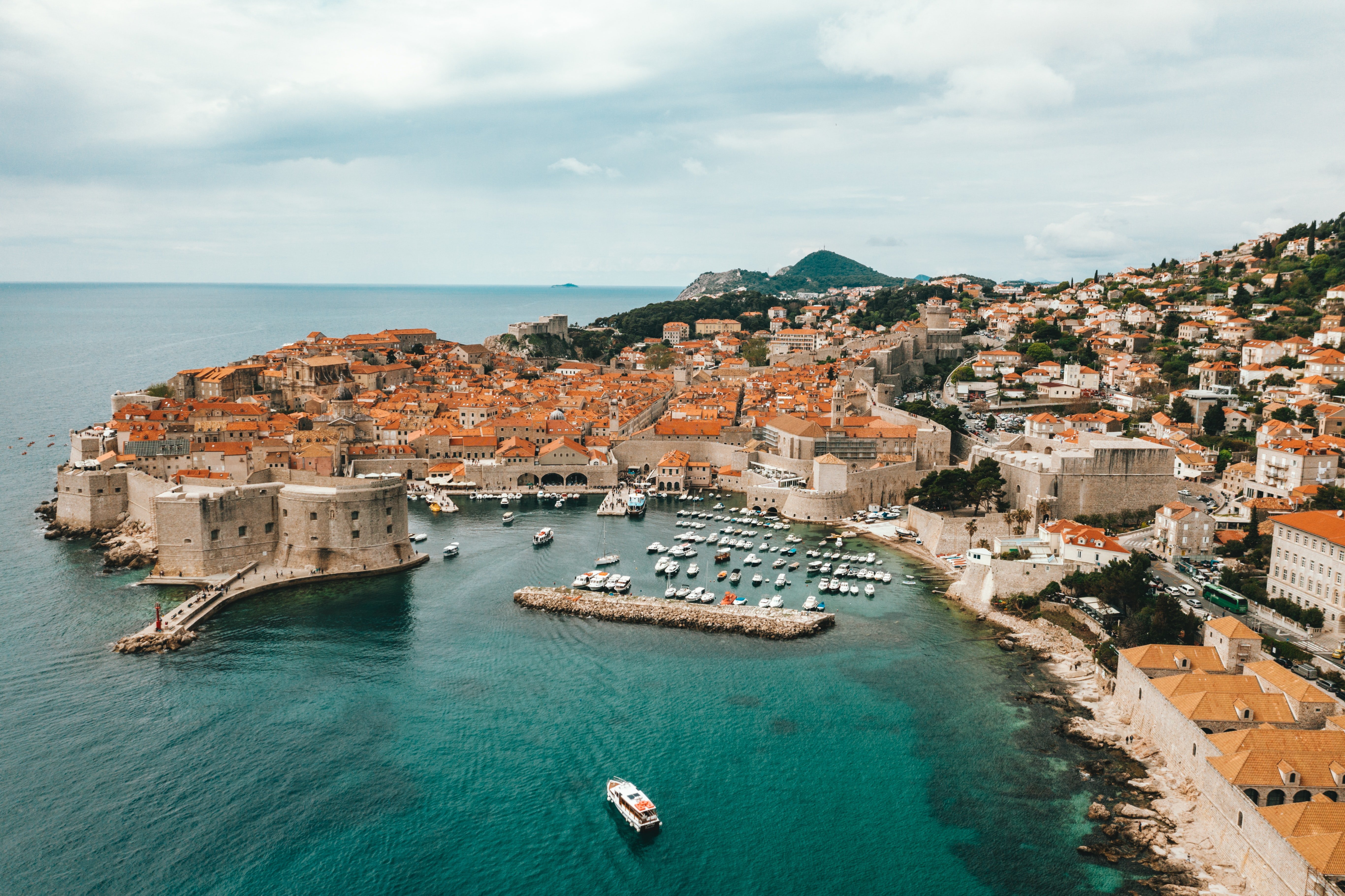 A view of Dubrovnik in Croatia by the waters and is a covid alternative for the most popular destination.
