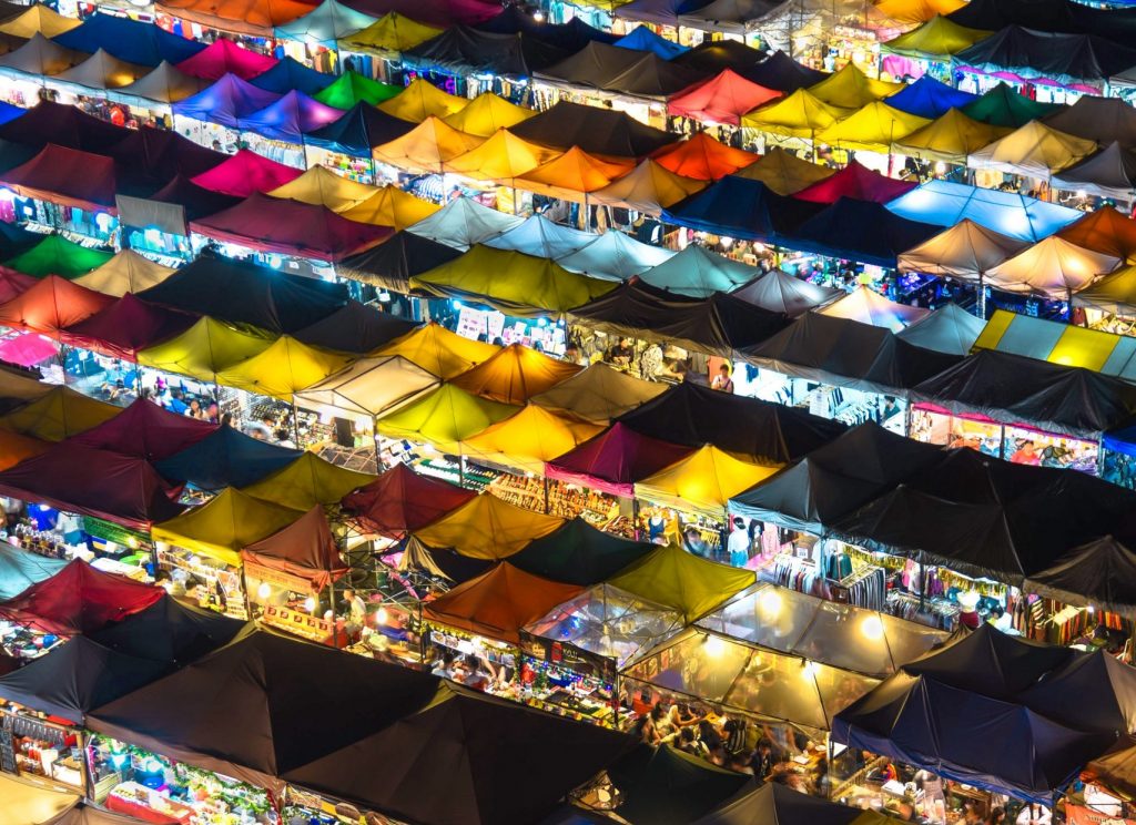 Thailand weekend night market.
