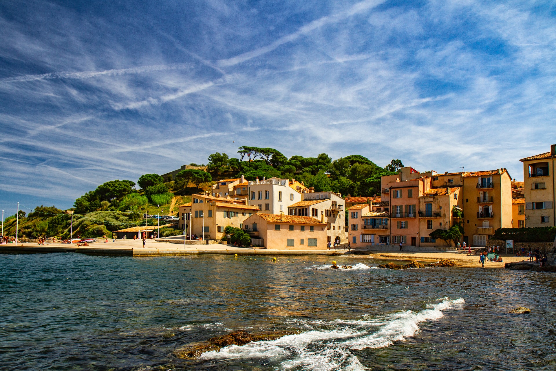 The sunny Saint Tropez in South of France
