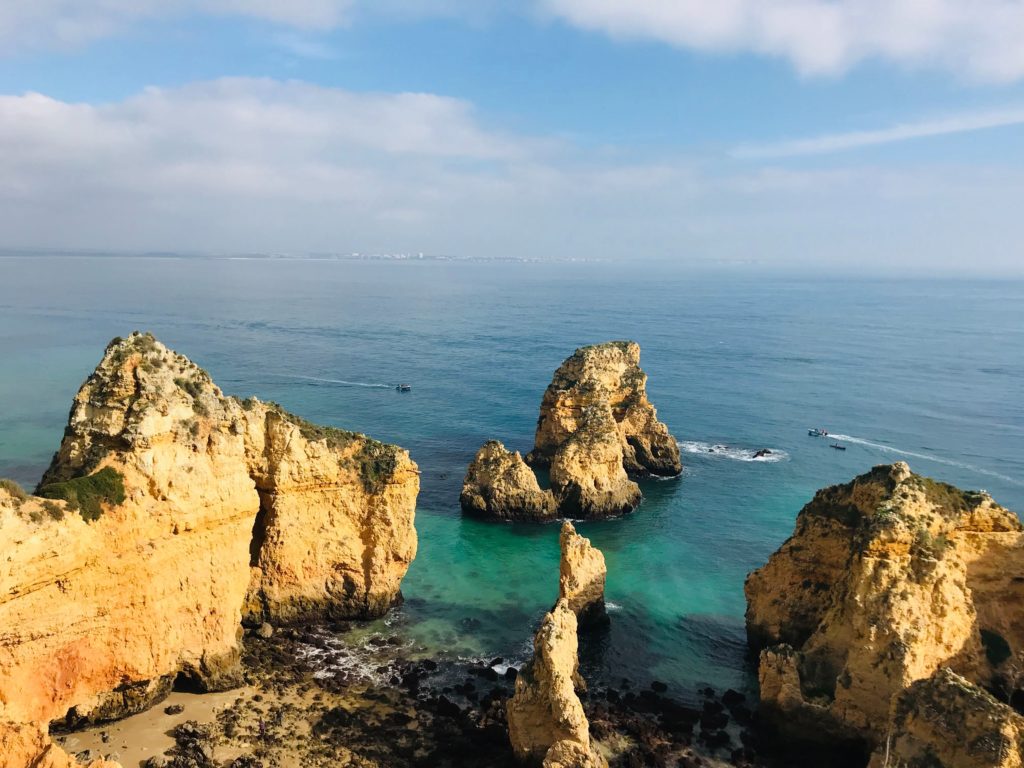 stone formations by the seah while remote working