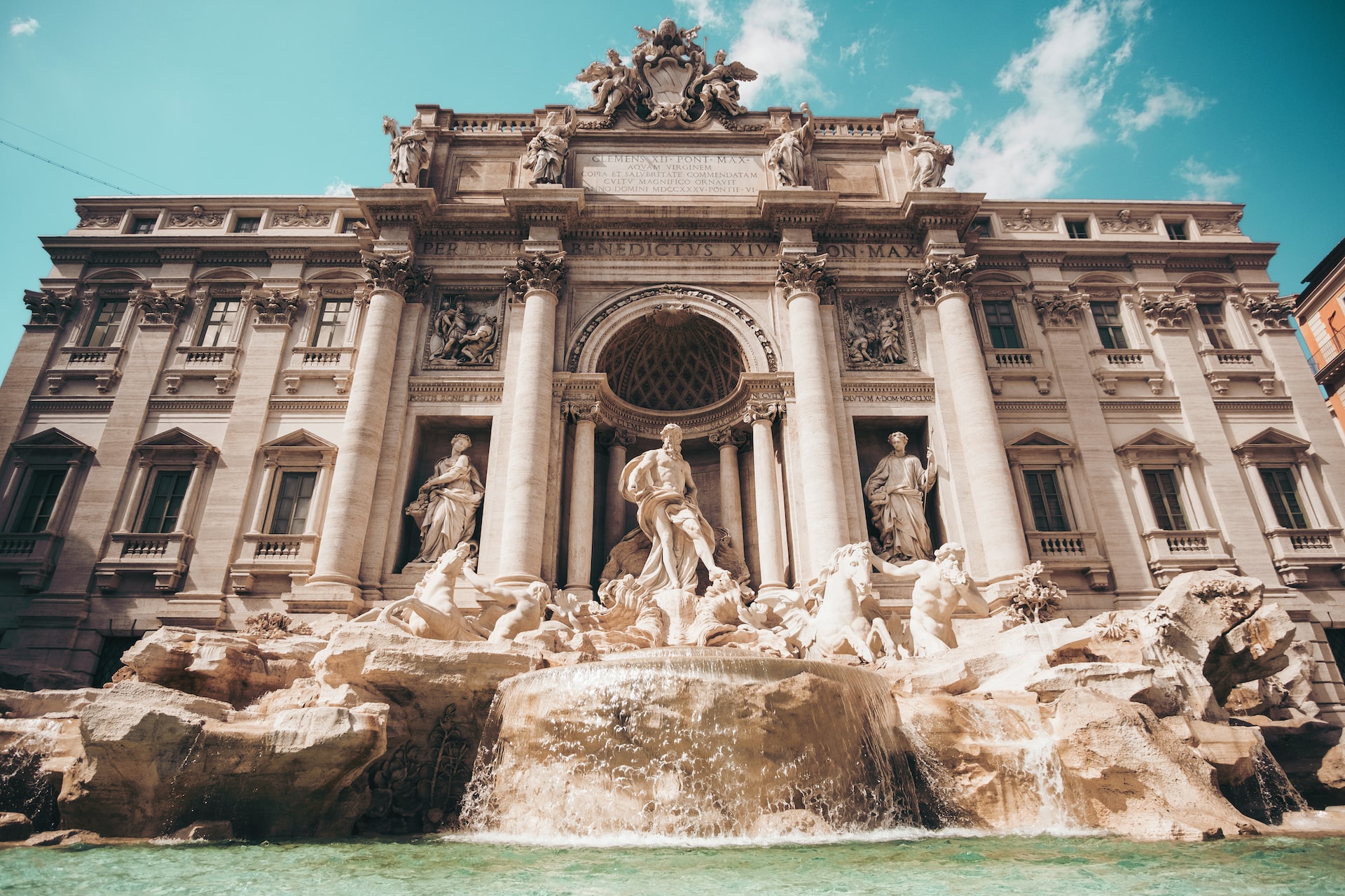 The Trevi Fountain, a well-known landmark in Rome

