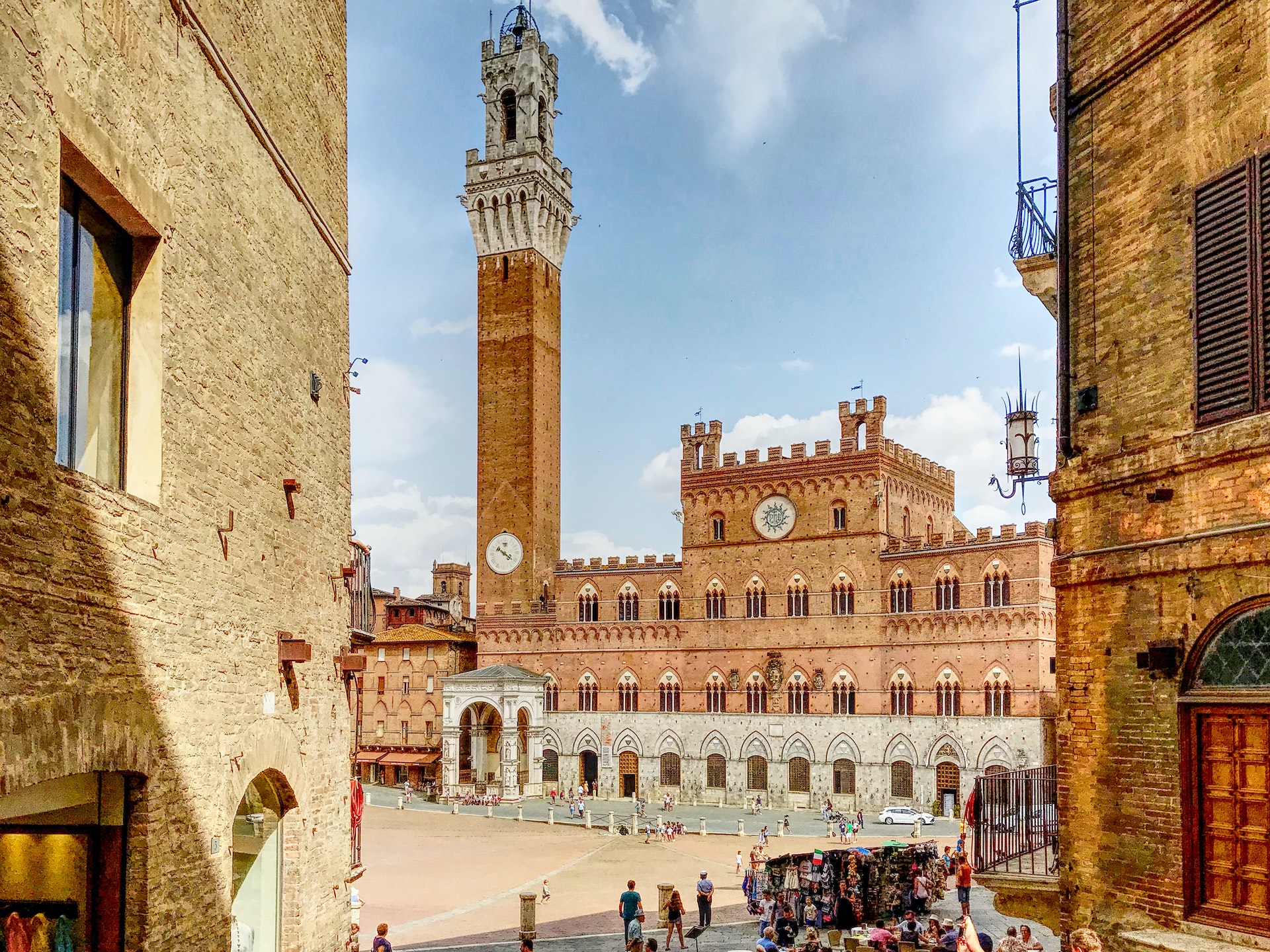 The tower of Mangia in beautiful Italian city Siena

