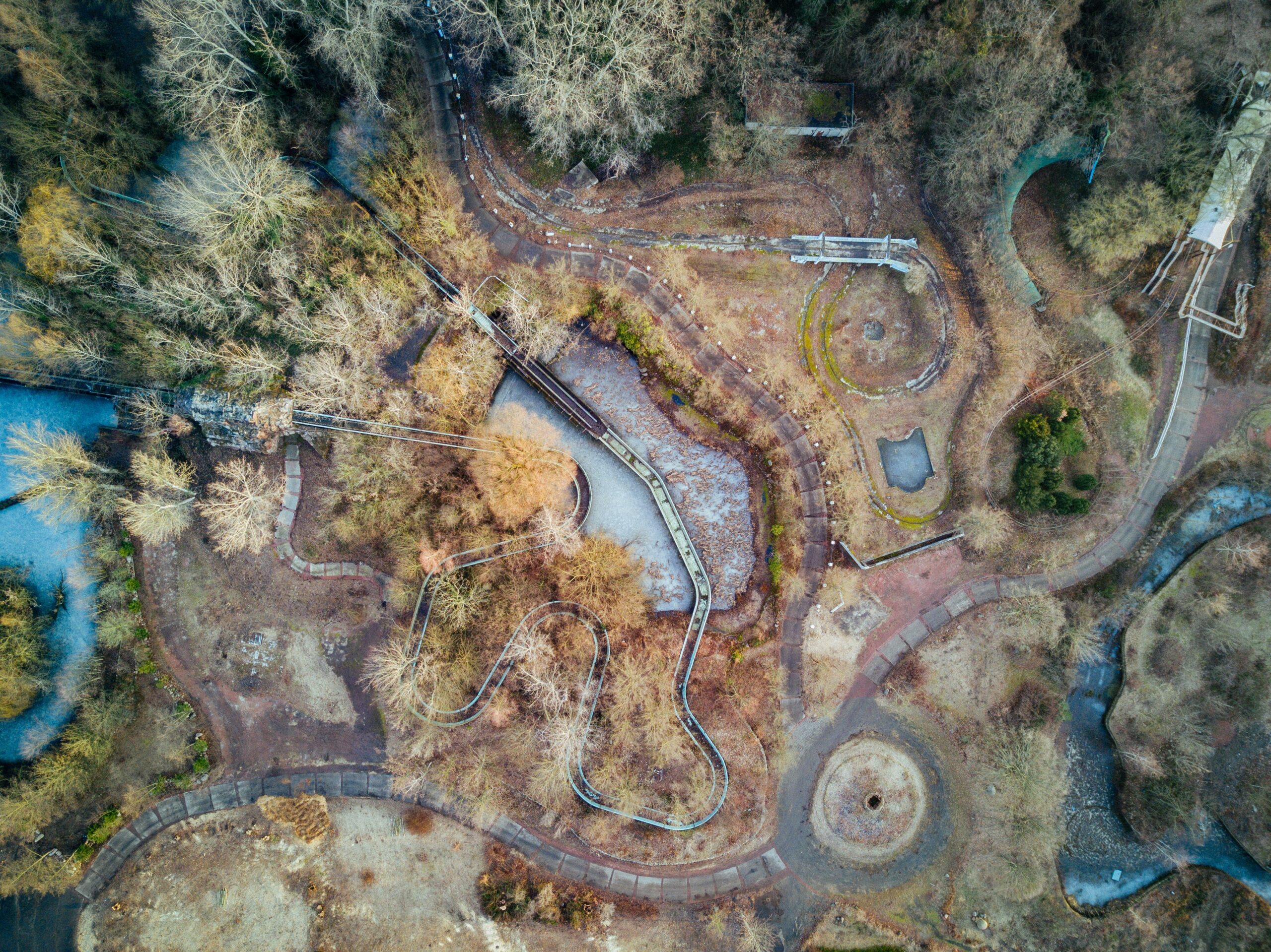 One of Berlin hidden gems: Spreepark from above