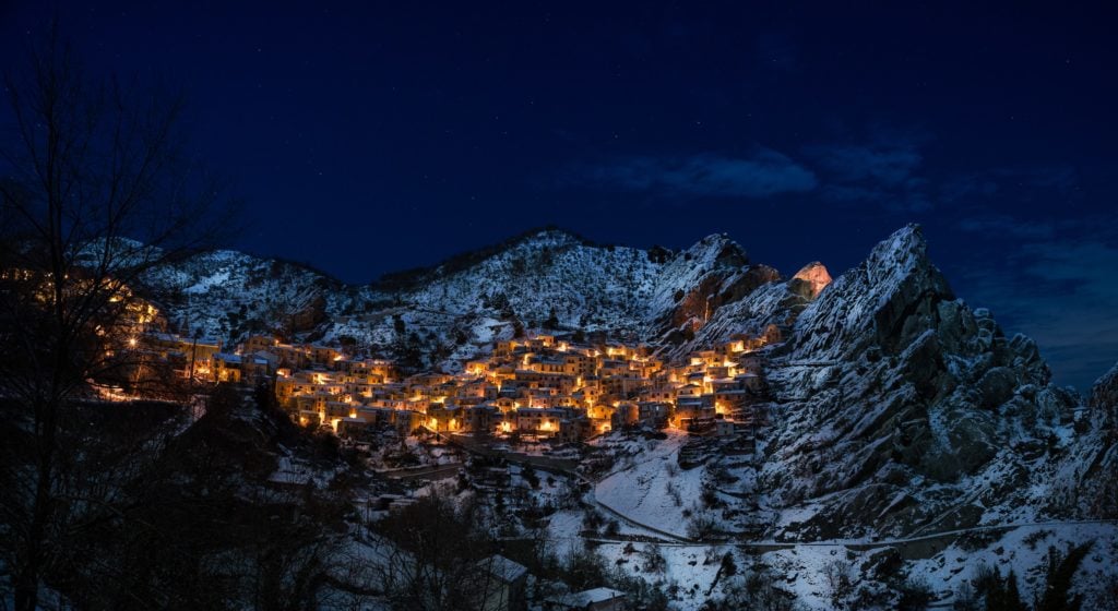 Schnalstal in Italien zu Weihnachten im Schnee