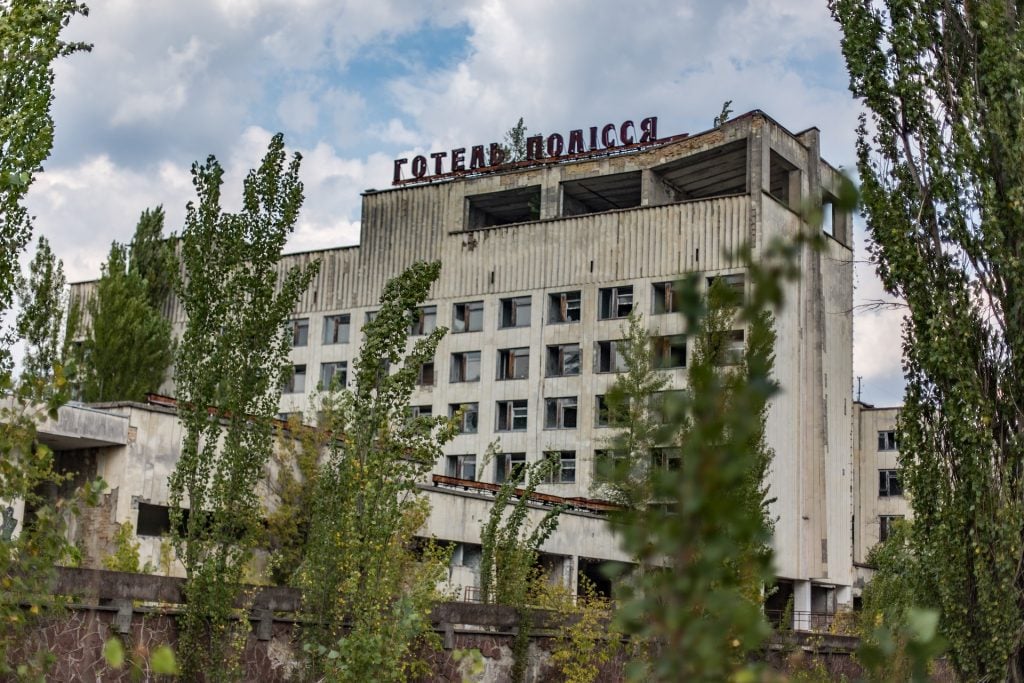 Pripyat ghost towns in Ukraine.
