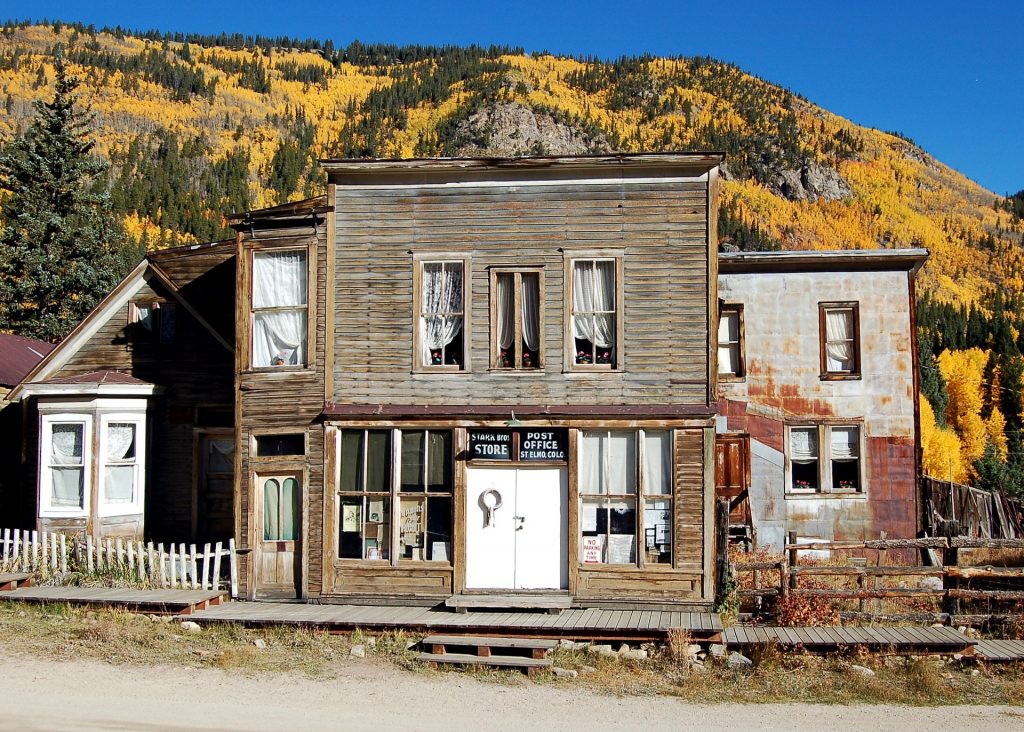 St Elmo one of the world's scariest ghost towns in Colorado.