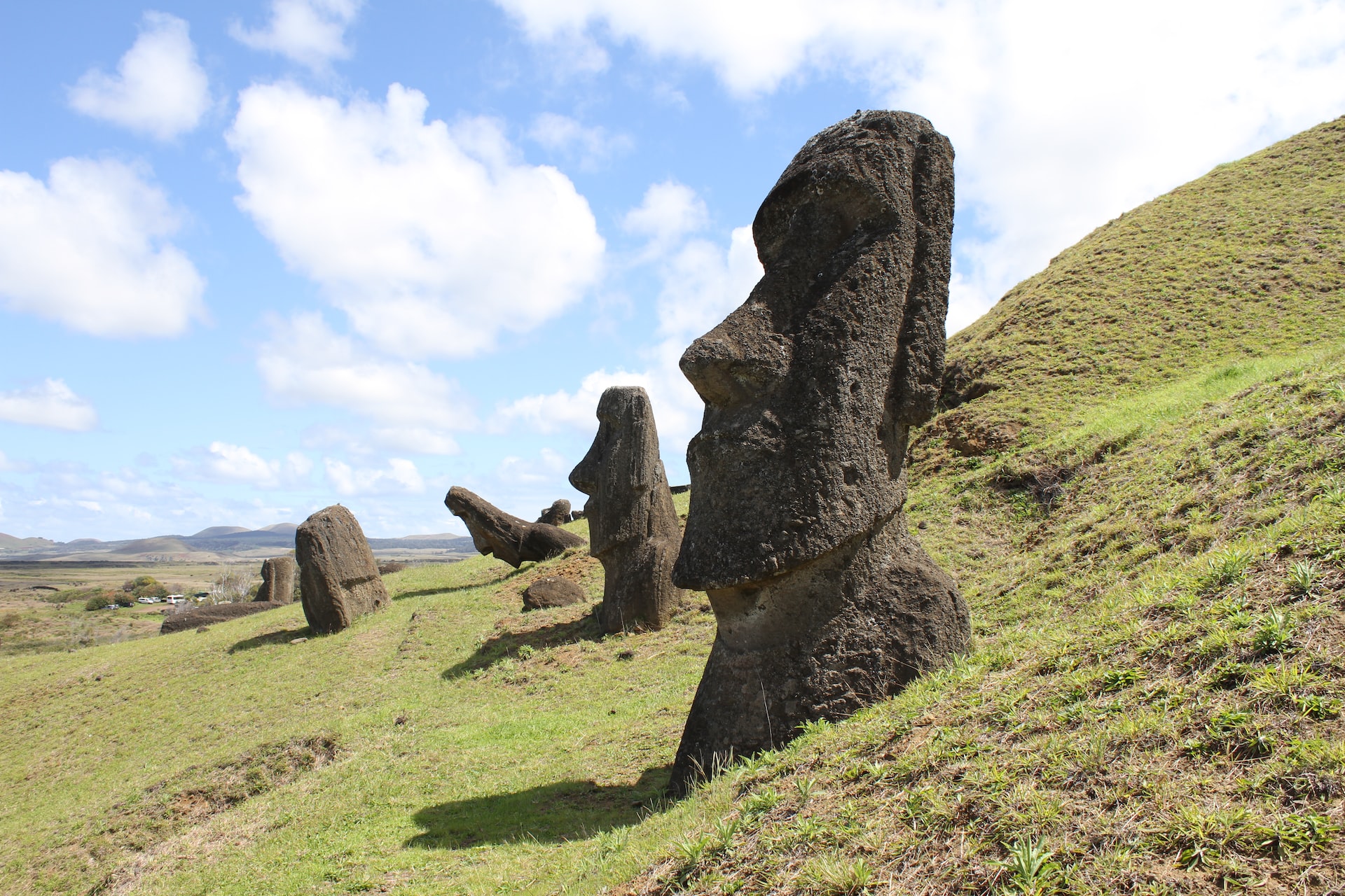 See Moai statues in Easter Island
