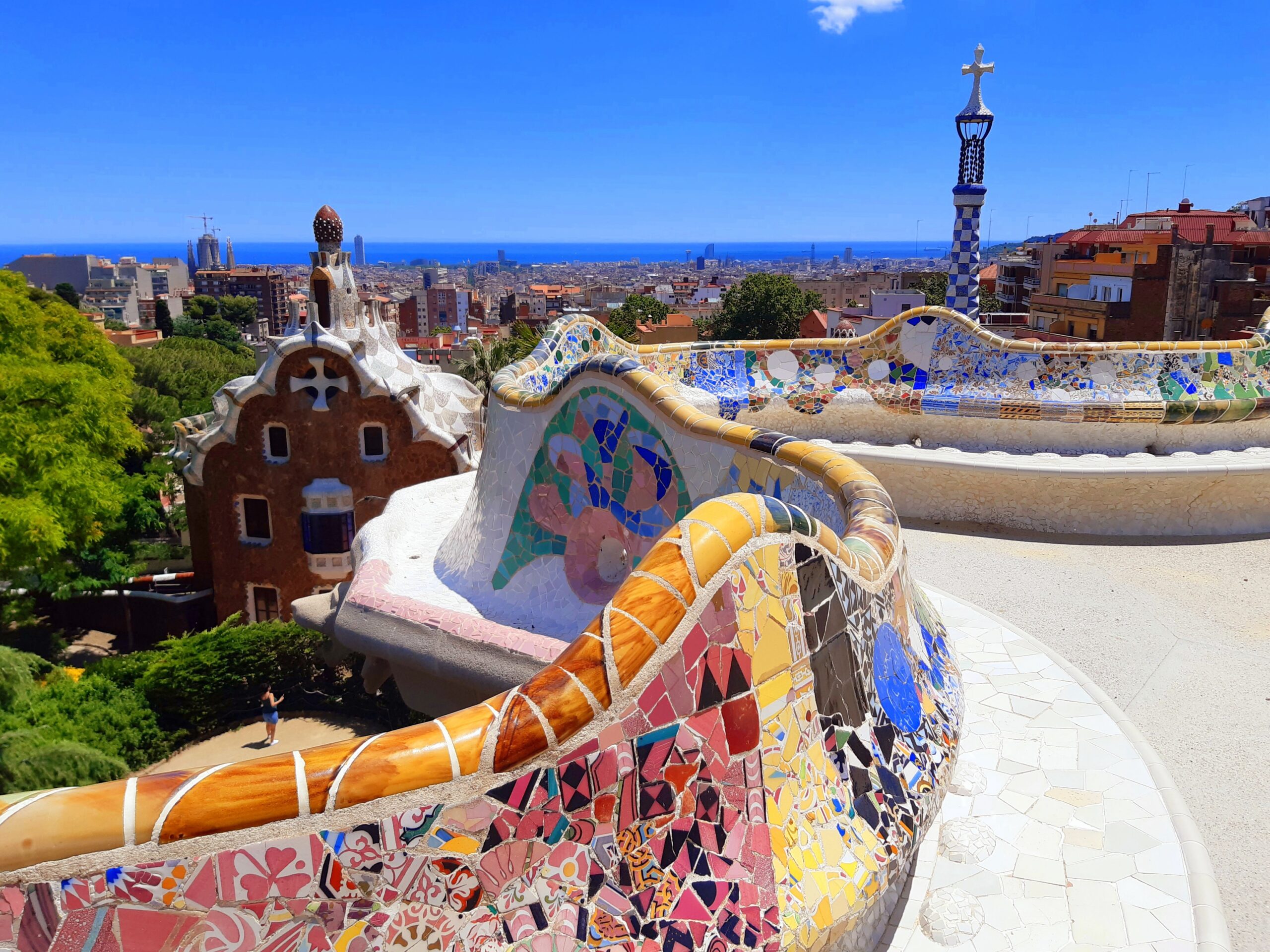 Ein schöner Blick aufs Mittelmeer in Barcelona