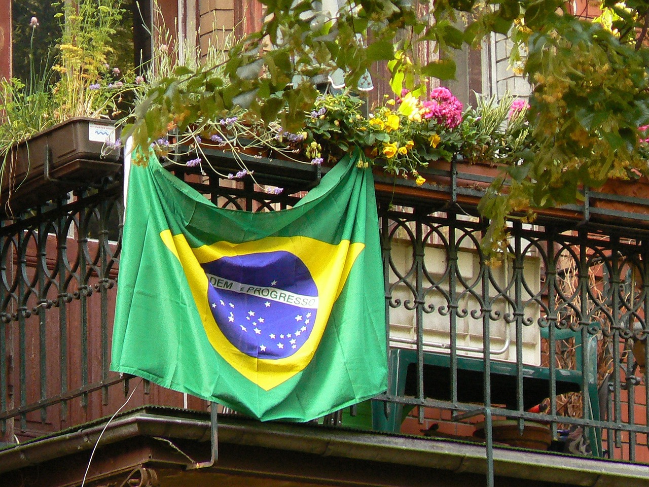 Brazil travel guide flag
