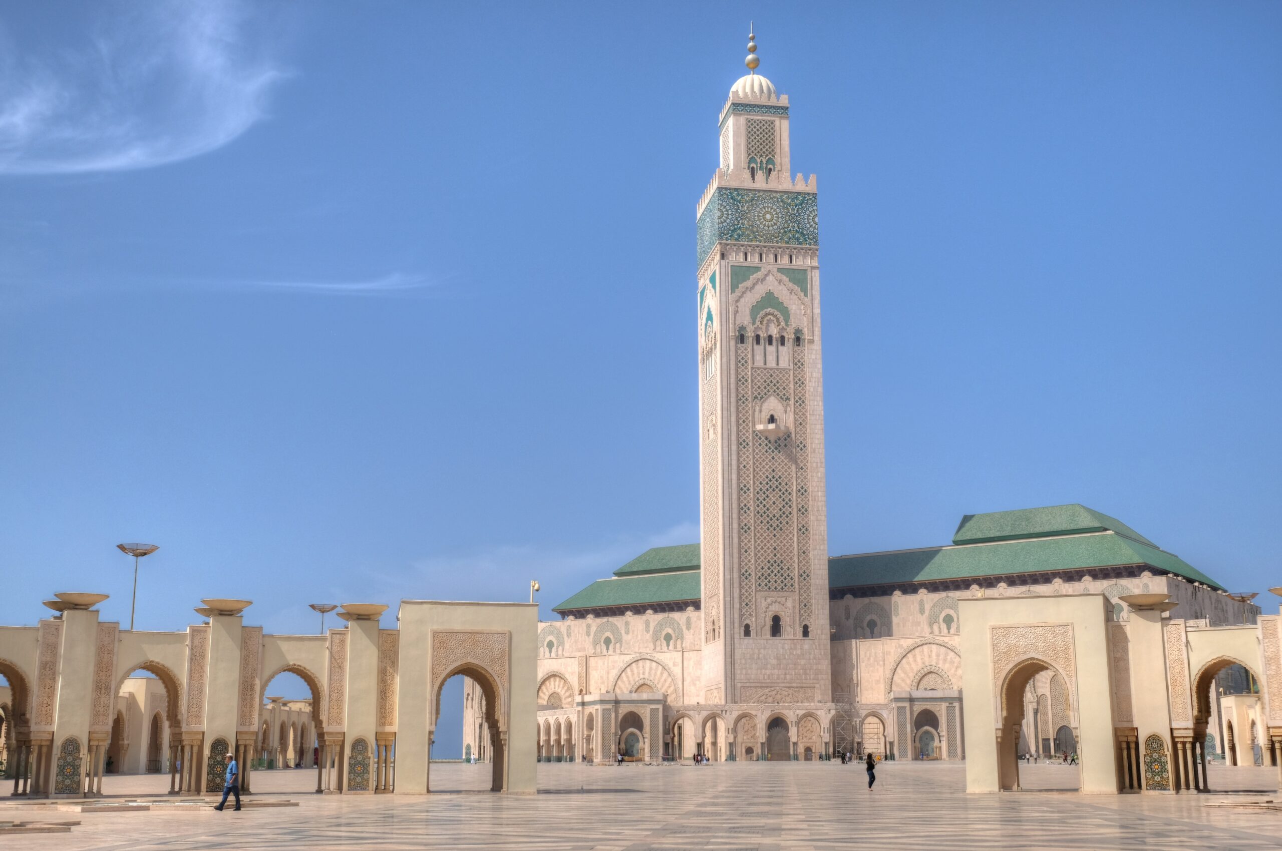 A beautiful mosque in Casablanca, one of the most beautiful hidden gems in Morocco.
