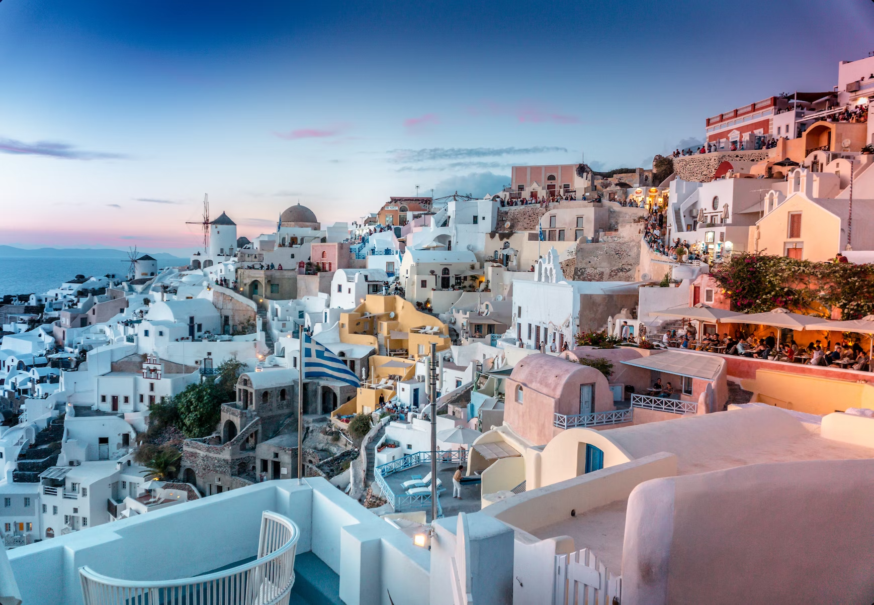 where to go in july santorini