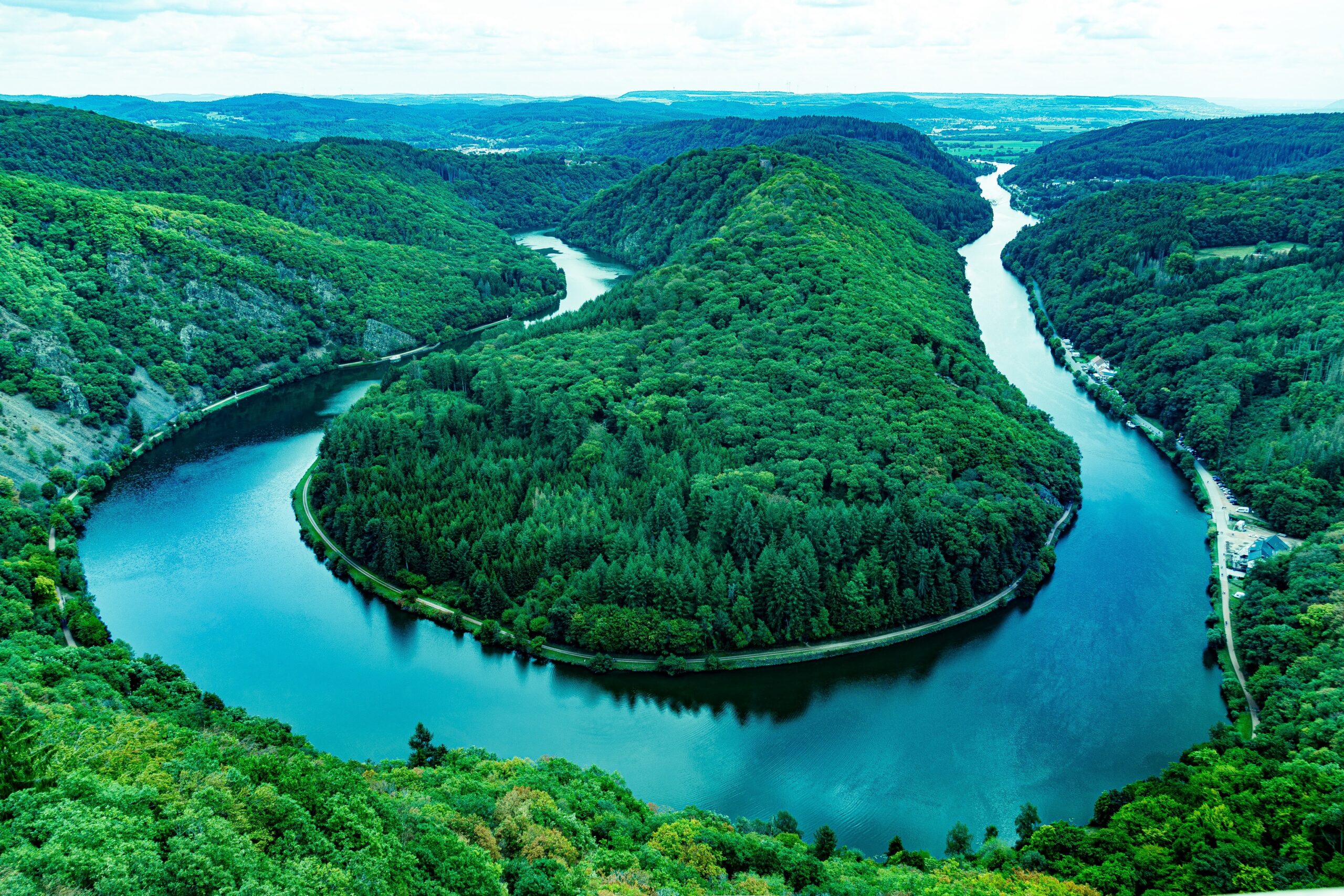 Panoramic Views at the great bend of the Saar.