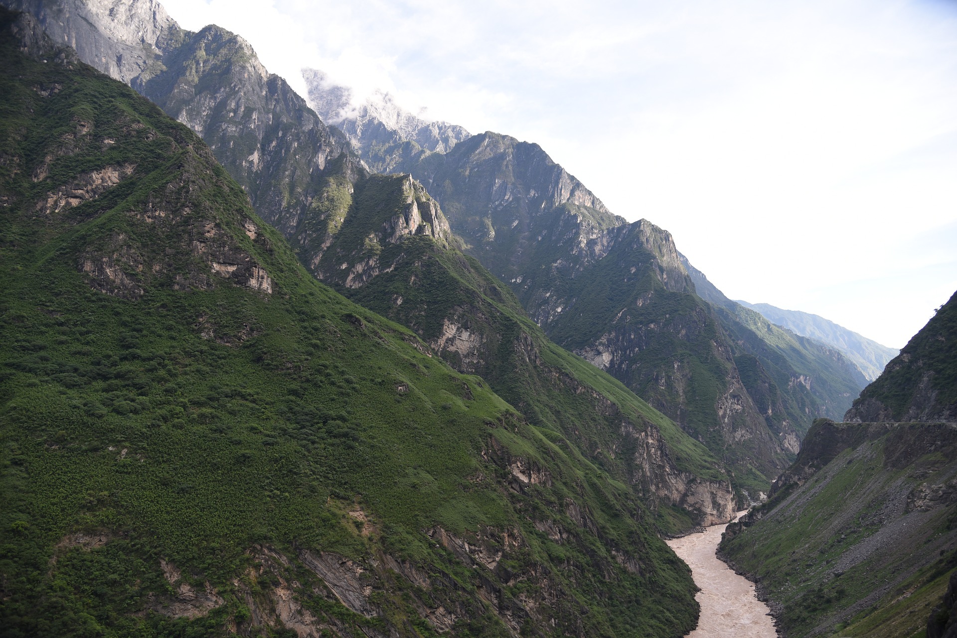 A deep gorge in the mountains