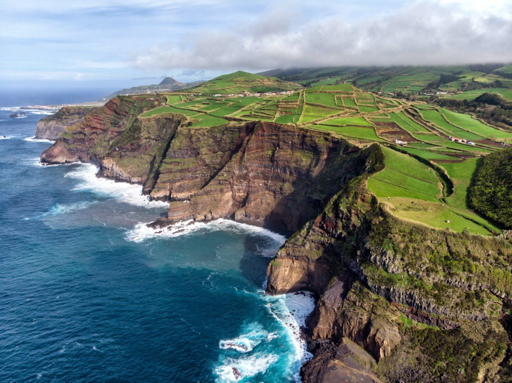 Kliffs and rocks on the Island Paradise for Nature Lovers on the AZORES