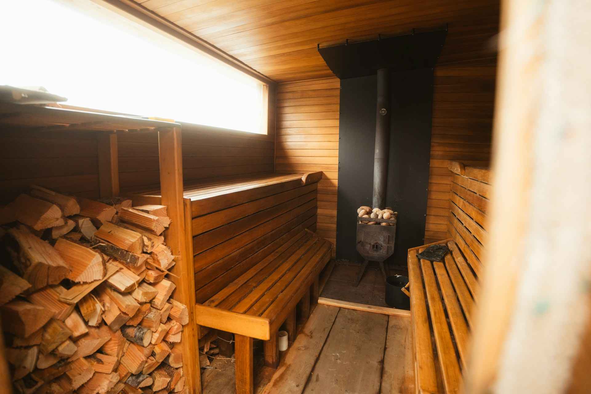 Finland sauna in winter